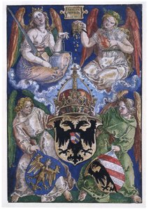 Herb Cesarstwa Niemieckiego i miasta Norymbergi autorstwa Albrecht Dürer