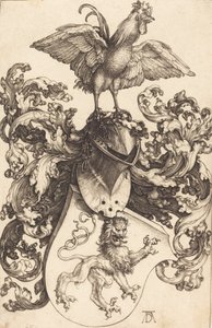 Herb z Lwem i Kogutem, 15021503. autorstwa Albrecht Dürer