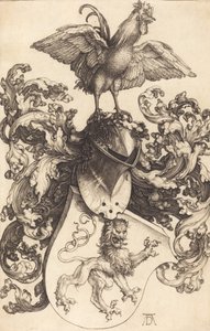 Herb z Lwem i Kogutem, 15021503. autorstwa Albrecht Dürer