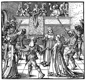 Taniec przy Torchlight, Augsburg, 1516, 1936 autorstwa Albrecht Dürer
