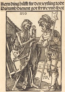 Śmierć i Lansquenet, 1510. autorstwa Albrecht Dürer