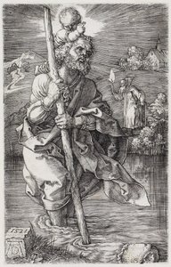 Święty Krzysztof, spoglądający w prawo autorstwa Albrecht Dürer