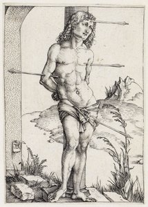 Święty Sebastian przy kolumnie autorstwa Albrecht Dürer
