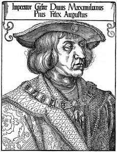 Cesarz Maksymilian I, 1519, 1936 autorstwa Albrecht Dürer