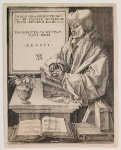 Erazm z Rotterdamu autorstwa Albrecht Dürer