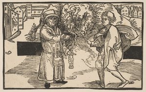 Eunuchowie, z The Comedies of Terence, XIX-wieczny reprint.n.d. autorstwa Albrecht Dürer