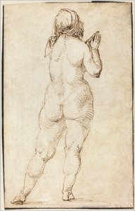 Modlitwa nago kobiety autorstwa Albrecht Dürer