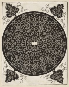Piąty węzeł, z białą tarczą o sześciu rogach pośrodku autorstwa Albrecht Dürer
