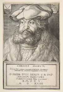 Fryderyk Mądry, elektor saski, 1524. autorstwa Albrecht Dürer