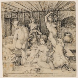Niemiecki: Kąpielisko dla kobiet Frauenbad autorstwa Albrecht Dürer