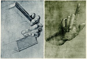 Ręka z książką autorstwa Albrecht Dürer
