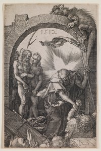 Harrowing of Hell, z serii „Grawerowana pasja” autorstwa Albrecht Dürer
