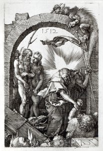 Bronowanie piekła lub zstąpienie Chrystusa do otchłani, 1512 r autorstwa Albrecht Dürer