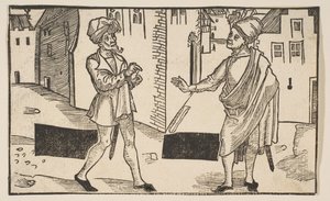 Hecyra, z Komedii Terence, przedruk z XIX wieku. autorstwa Albrecht Dürer