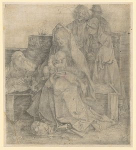 Święta Rodzina, sześć postaci autorstwa Albrecht Dürer