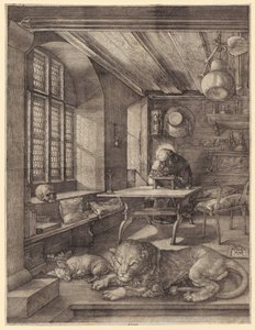 Święty Hieronim w gablocie autorstwa Albrecht Dürer