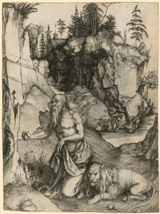 Święty Hieronim na pustyni autorstwa Albrecht Dürer