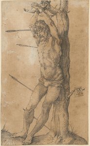 Święty Sebastian przy drzewie autorstwa Albrecht Dürer