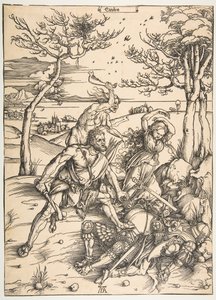 Herkules podbija bliźnięta Molionide.n.d. autorstwa Albrecht Dürer