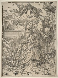 Święta Rodzina z Trzema Zającemi. autorstwa Albrecht Dürer