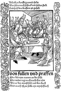 Ilustracja z książki Sebastiana Branta Statek głupców, 1494. autorstwa Albrecht Dürer