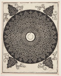 Przeplatany wzór sznurka z białym medalionem autorstwa Albrecht Dürer