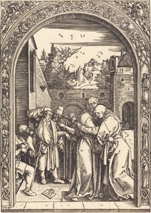 Joachim i Anna przy Złotej Bramie autorstwa Albrecht Dürer