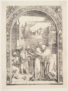Joachim i św. Ann spotykają się przy Złotej Bramie autorstwa Albrecht Dürer