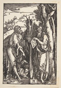 Jana Chrzciciela i św. Onufrego na pustyni autorstwa Albrecht Dürer