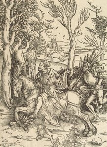 Rycerz i Lansquenet, ok. 1930 r. 1497 autorstwa Albrecht Dürer