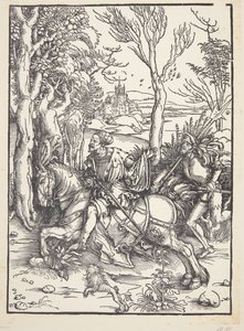 Rycerz i lansquenet autorstwa Albrecht Dürer