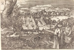 Krajobraz z armatą, 1518 autorstwa Albrecht Dürer