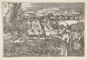 Krajobraz z armatą, 1518. autorstwa Albrecht Dürer