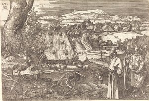 Krajobraz z armatą autorstwa Albrecht Dürer