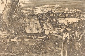 Krajobraz z armatą, 1518. autorstwa Albrecht Dürer