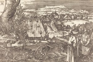 Krajobraz z armatą, 1518. autorstwa Albrecht Dürer