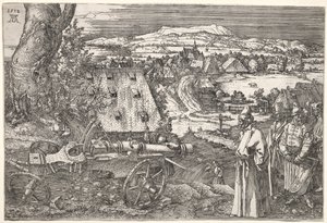 Krajobraz z armatą, 1518. autorstwa Albrecht Dürer