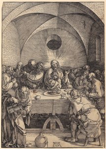 Ostatnia Wieczerza, arkusz 2 z cyklu „Wielka Pasja” autorstwa Albrecht Dürer