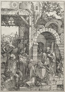 Życie Dziewicy: Adoracja Trzech Króli, 1504-1505. autorstwa Albrecht Dürer