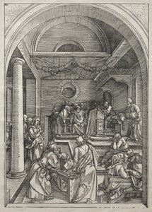 Życie Dziewicy: Chrystus wśród lekarzy autorstwa Albrecht Dürer