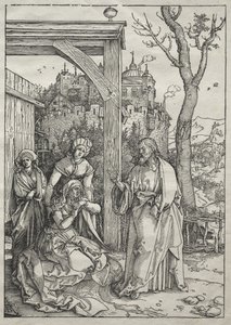 Życie Najświętszej Maryi Panny: Chrystus żegna się ze swoją Matką autorstwa Albrecht Dürer