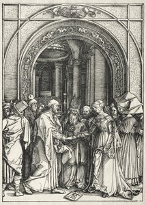 Życie Najświętszej Maryi Panny: Ślub Najświętszej Maryi Panny i św. Józefa autorstwa Albrecht Dürer