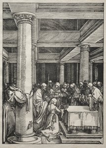 Życie Dziewicy: Ofiarowanie Jezusa w Świątyni autorstwa Albrecht Dürer