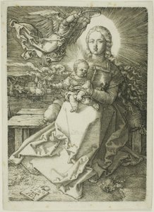 Madonna ukoronowana przez jednego anioła autorstwa Albrecht Dürer
