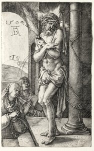 Mąż Bolesny przy Kolumnie, 1509. autorstwa Albrecht Dürer