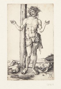 Mąż Bolesny z podniesionymi rękami autorstwa Albrecht Dürer
