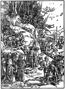 Męczeństwo dziesięciu tysięcy chrześcijan na górze Ararat, 1495-1497, 1936 autorstwa Albrecht Dürer