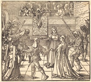 Maskarada Taniec z pochodniami autorstwa Albrecht Dürer