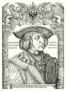 Maksymilian I, cesarz rzymski autorstwa Albrecht Dürer