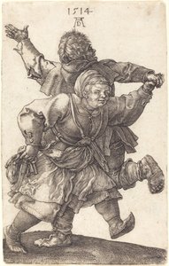Tańcząca para chłopska autorstwa Albrecht Dürer